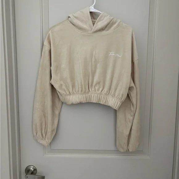 TALENTLESS Cream Hoodie size S - Picture 7 of 7